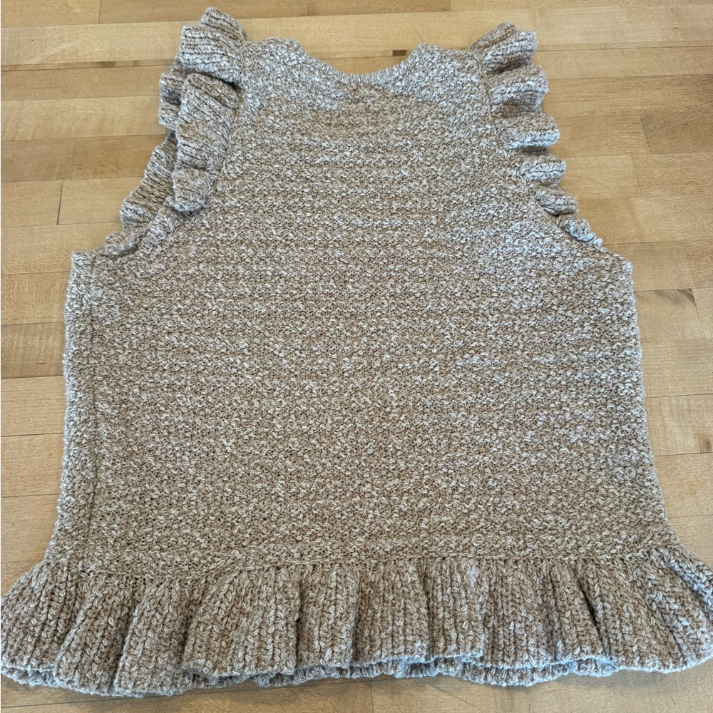 Madewell Tan Ruffled Ribbed Tank Top - Picture 3 of 3